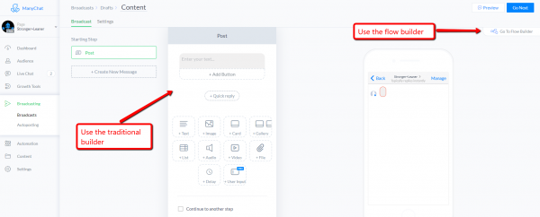 Sending Broadcasts Through Facebook Messenger with Manychat