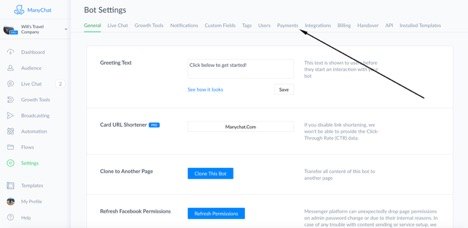 Manychat Payments Feature Update