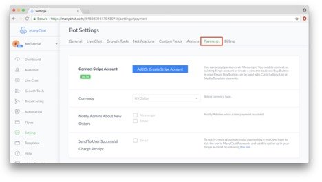 Manychat Payments Feature Update