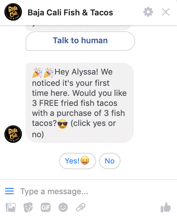 An exclusive chat-only deal
