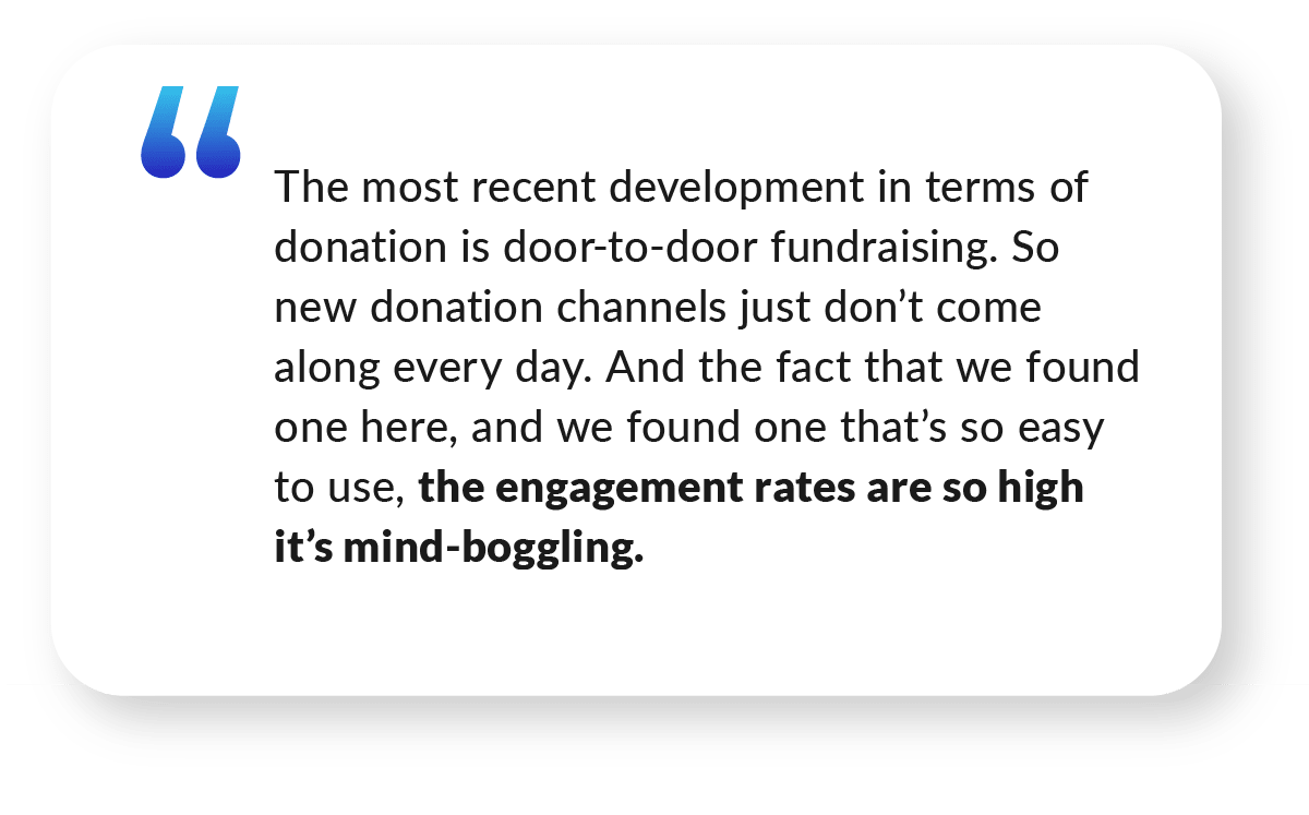 Quote about high engagement rates