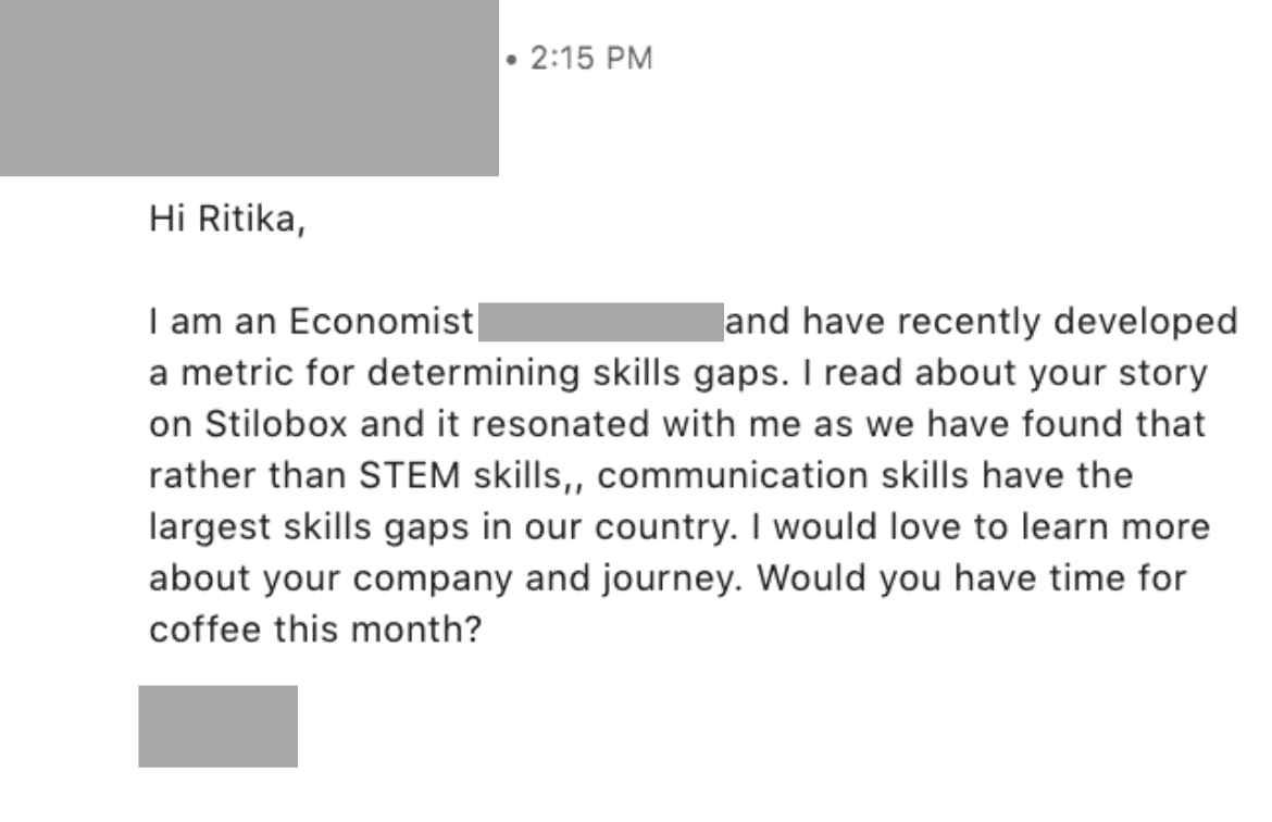 Networking Email - Example 1