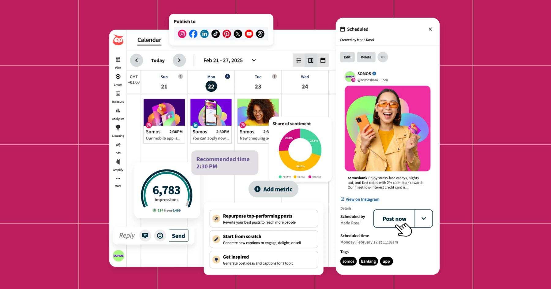 Screenshot of Hootsuite 