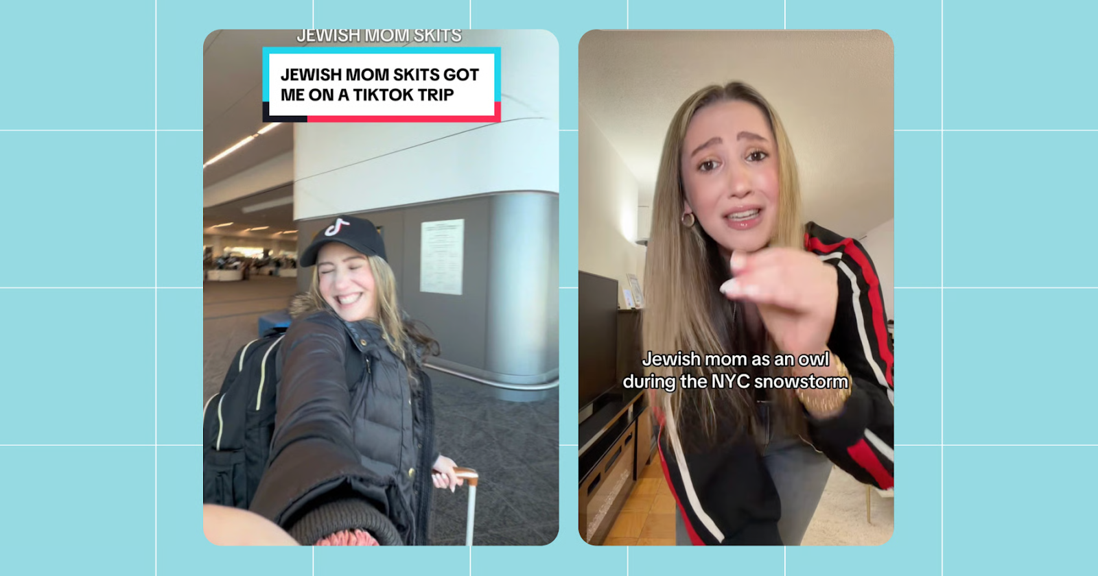Screenshot of Jewish Mom skits on TikTok 