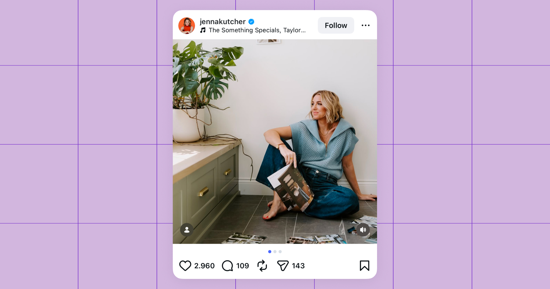Screenshot from Jenna Kutcher's Instagram profile