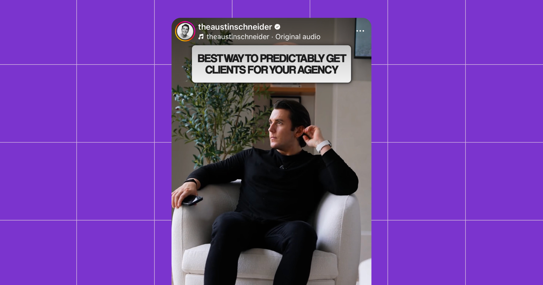 Screenshot of Austin Schneider on Instagram 