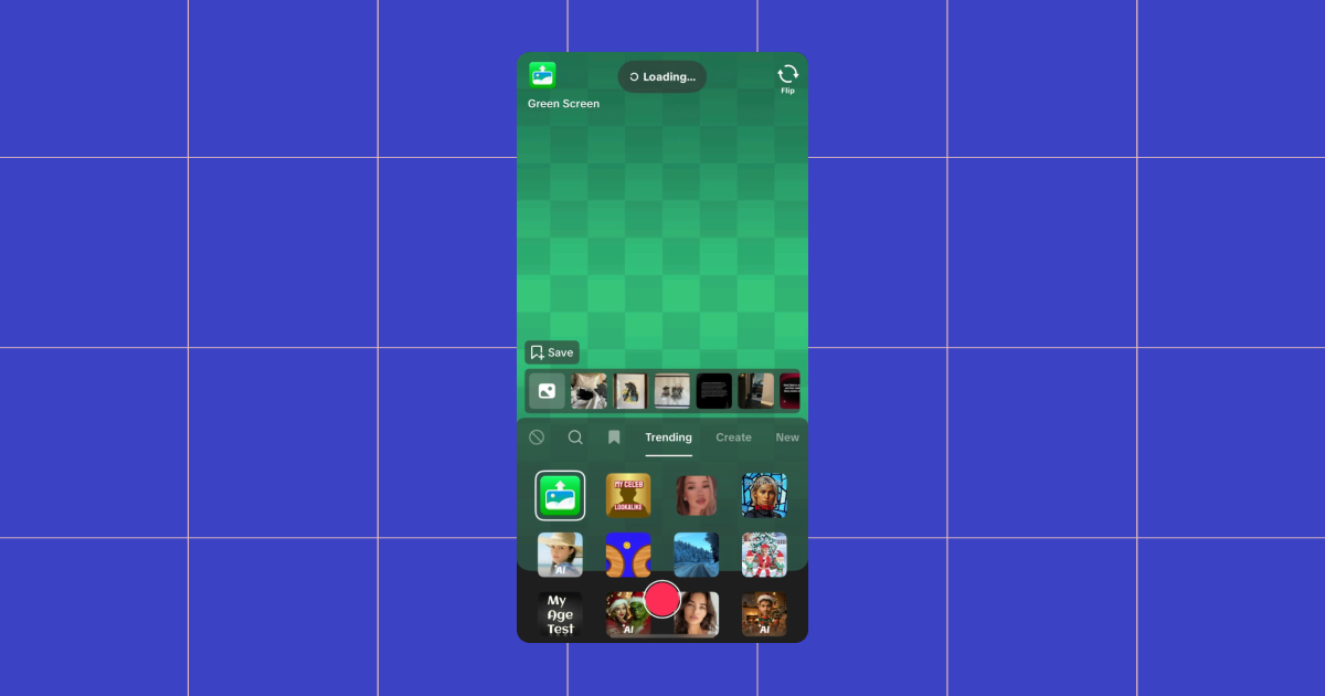 Screenshot of TikTok effects on mobile 
