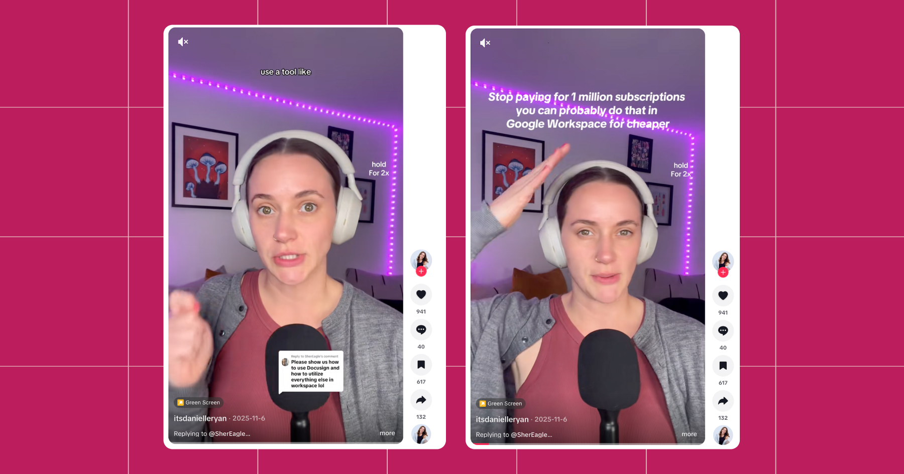 Screenshot of one creators series teaching something 