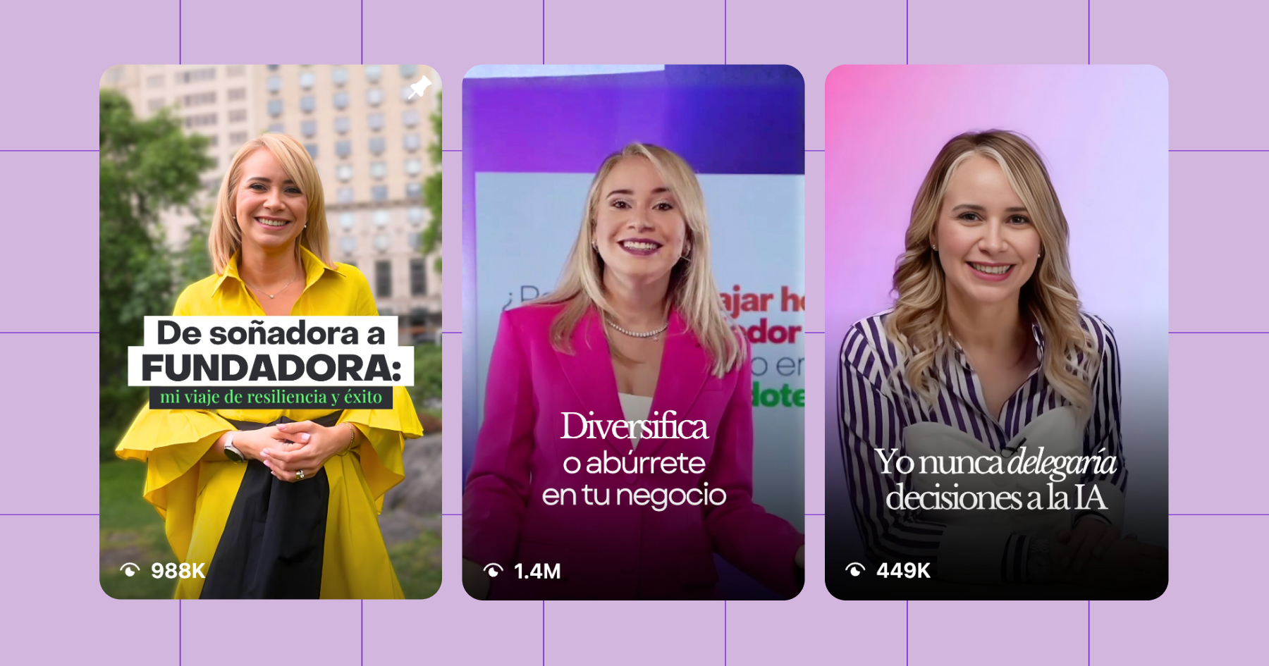 Screenshots of Vilma Nunez on Instagram