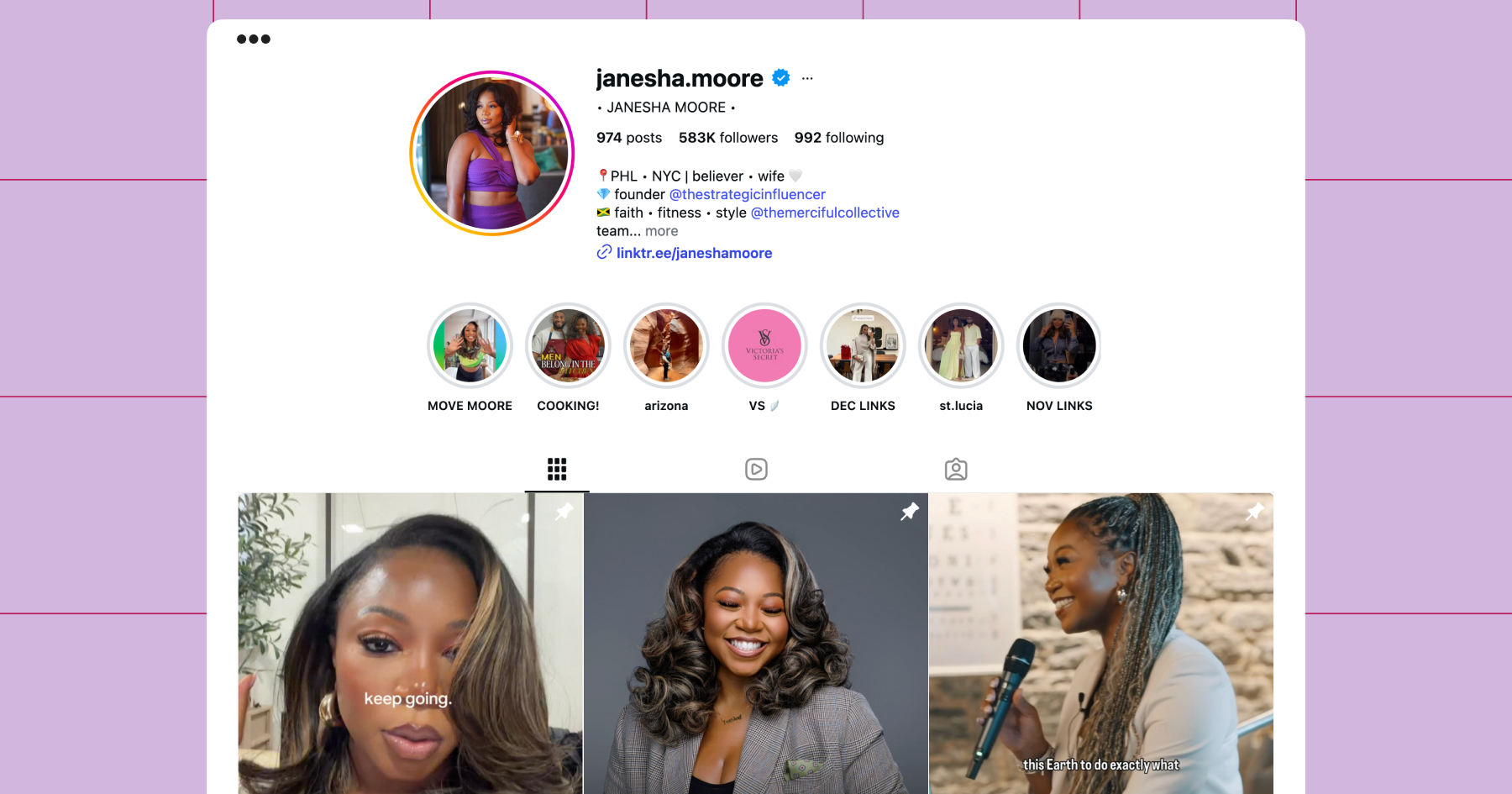 Janesha Moore on Instagram