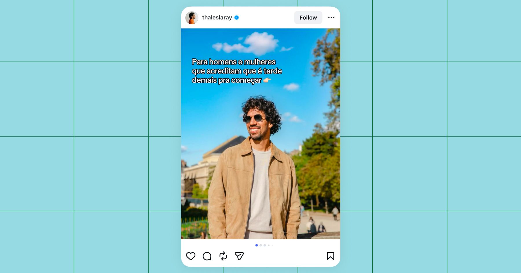 Screenshot of Thales Laray on Instagram 