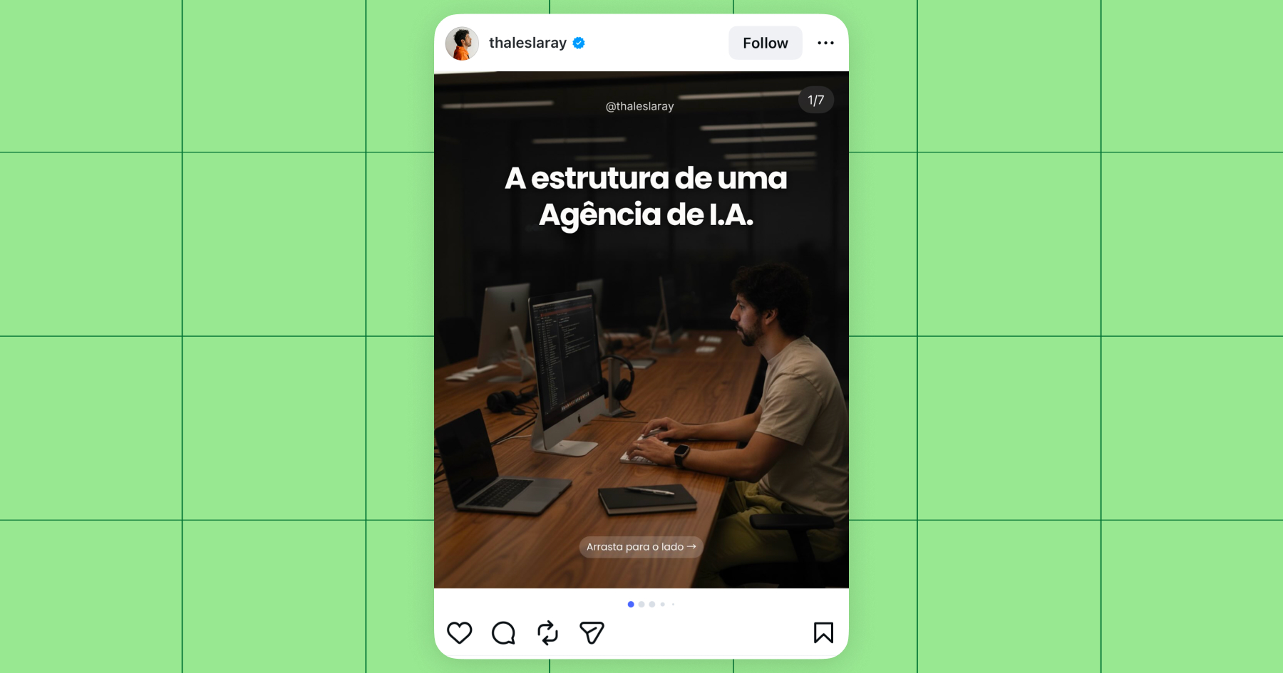 Screenshot of Thales Laray on Instagram 