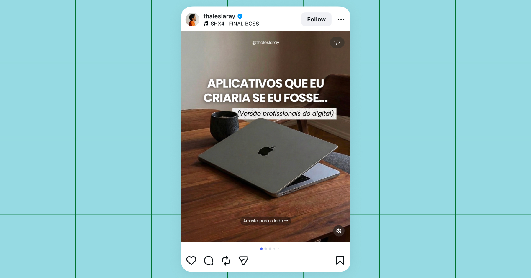 Screenshot of Thales Laray on Instagram 