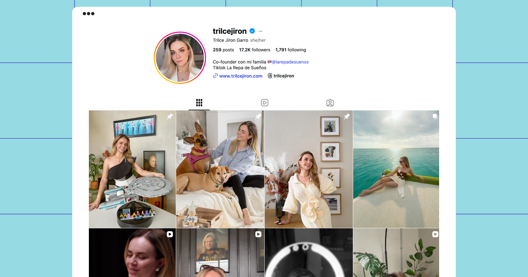 Captura de pantalla de @trilcejiron en Instagram
