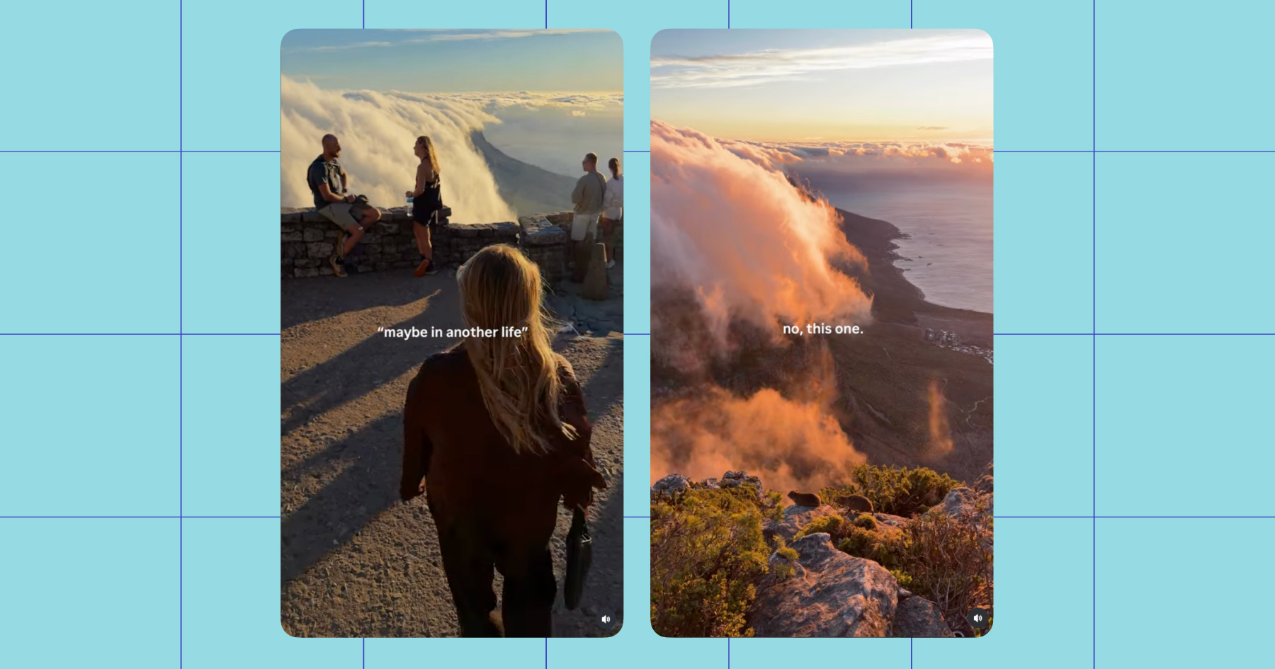 Screenshots of an Instagram trend 