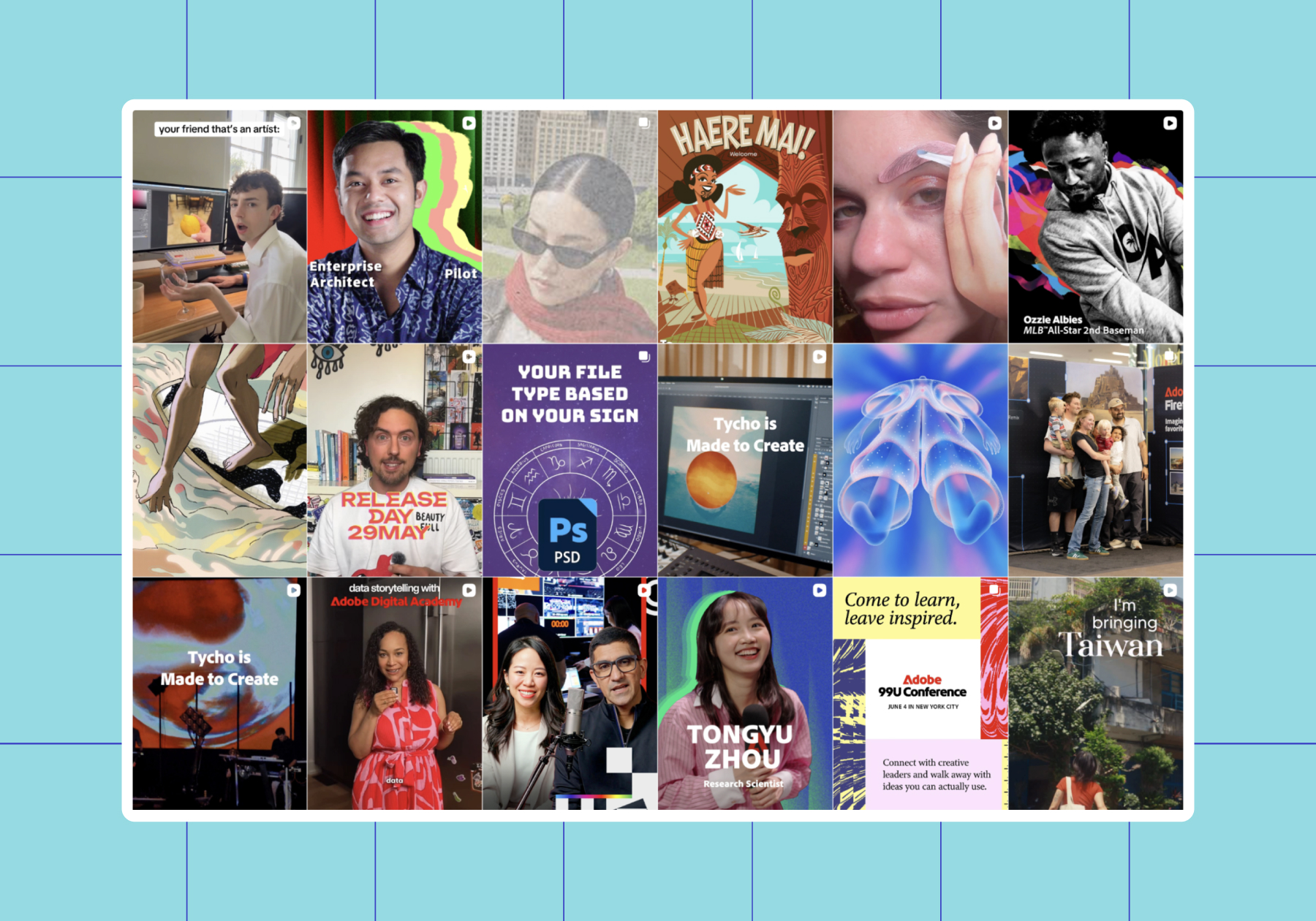 Examples from the Adobe creator community 