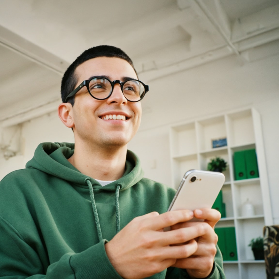 A man with a phone