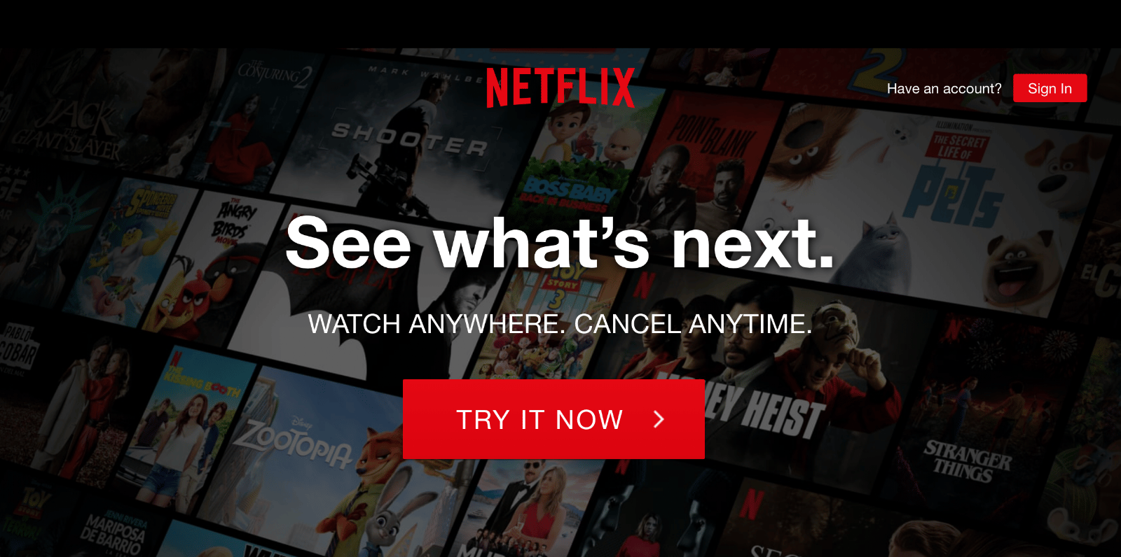 Netflix CTA | 6 Direct Response Marketing Examples to Try Now