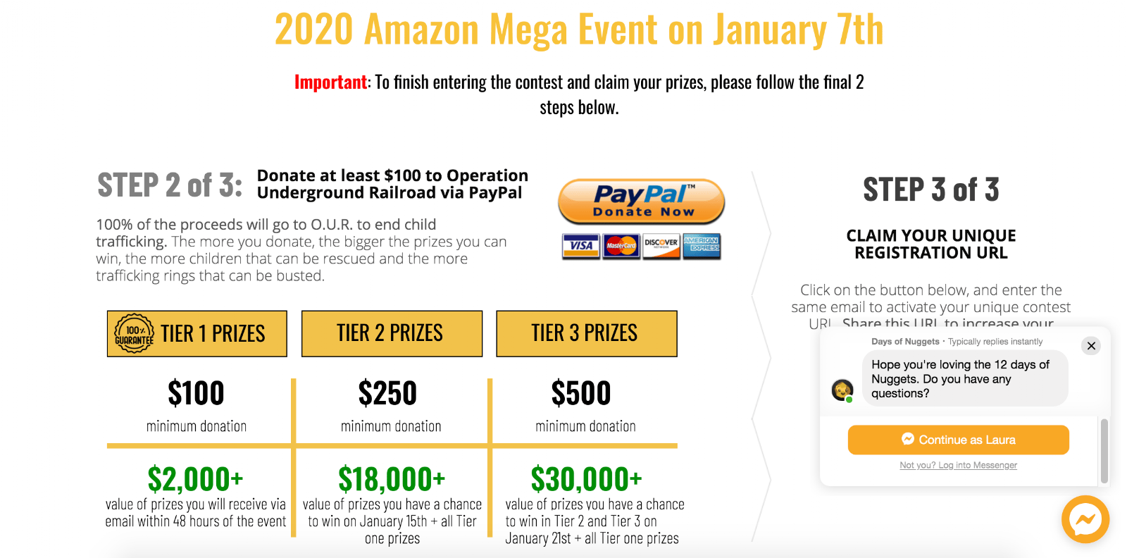 Amazon Mega Event Landing Page