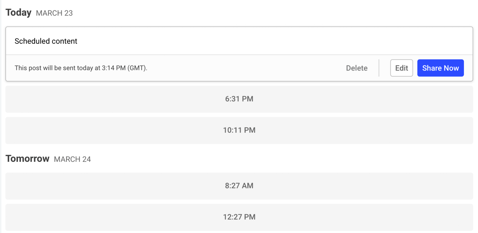 Schedule social media