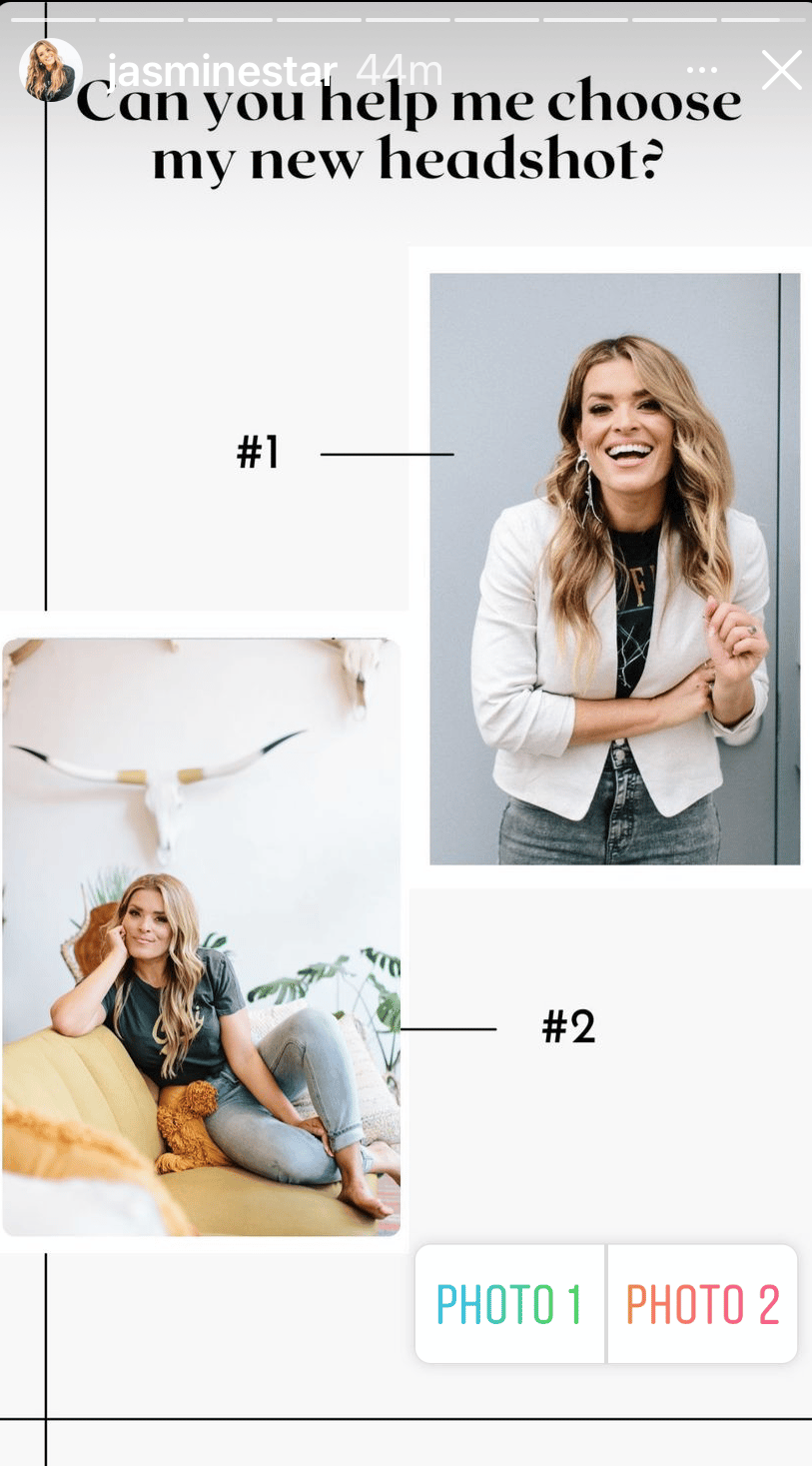 Instagram story poll example