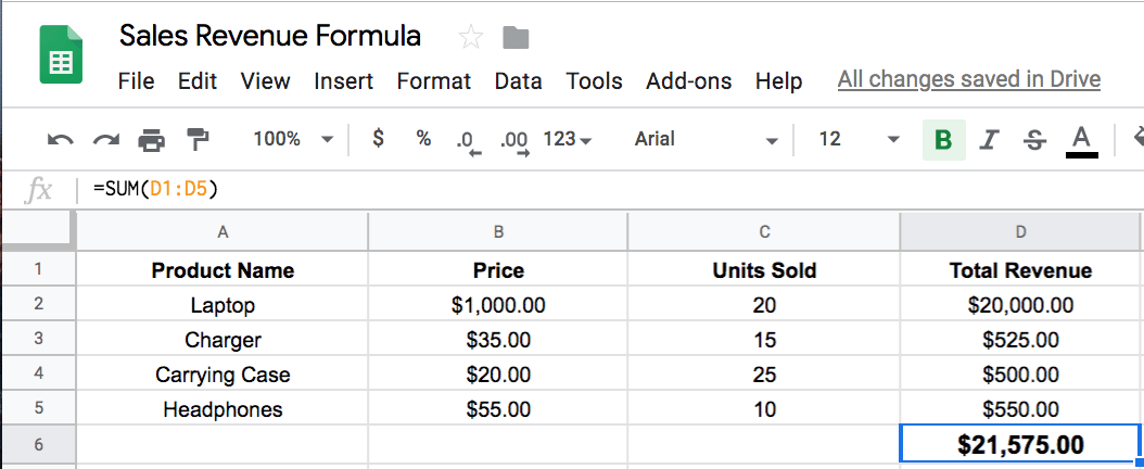 How to Use Google Sheets to Figure Out Sales Revenue Step 4.2 | The Easiest Way to Figure Out Your Sales Revenue
