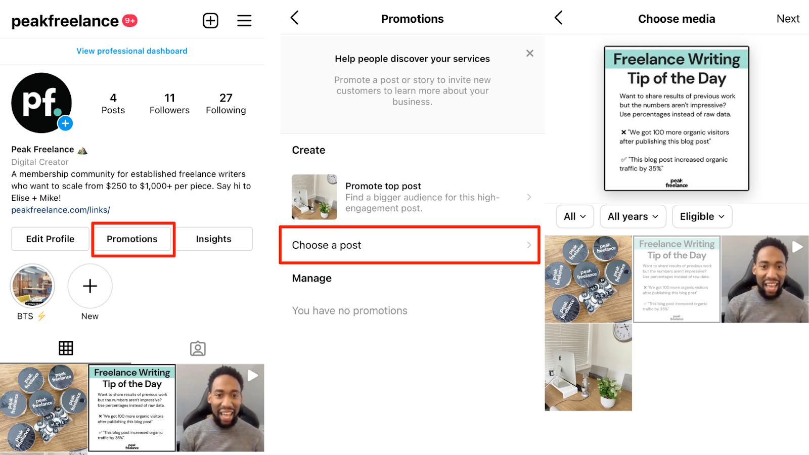 how to use instagram ads manager to boost a post