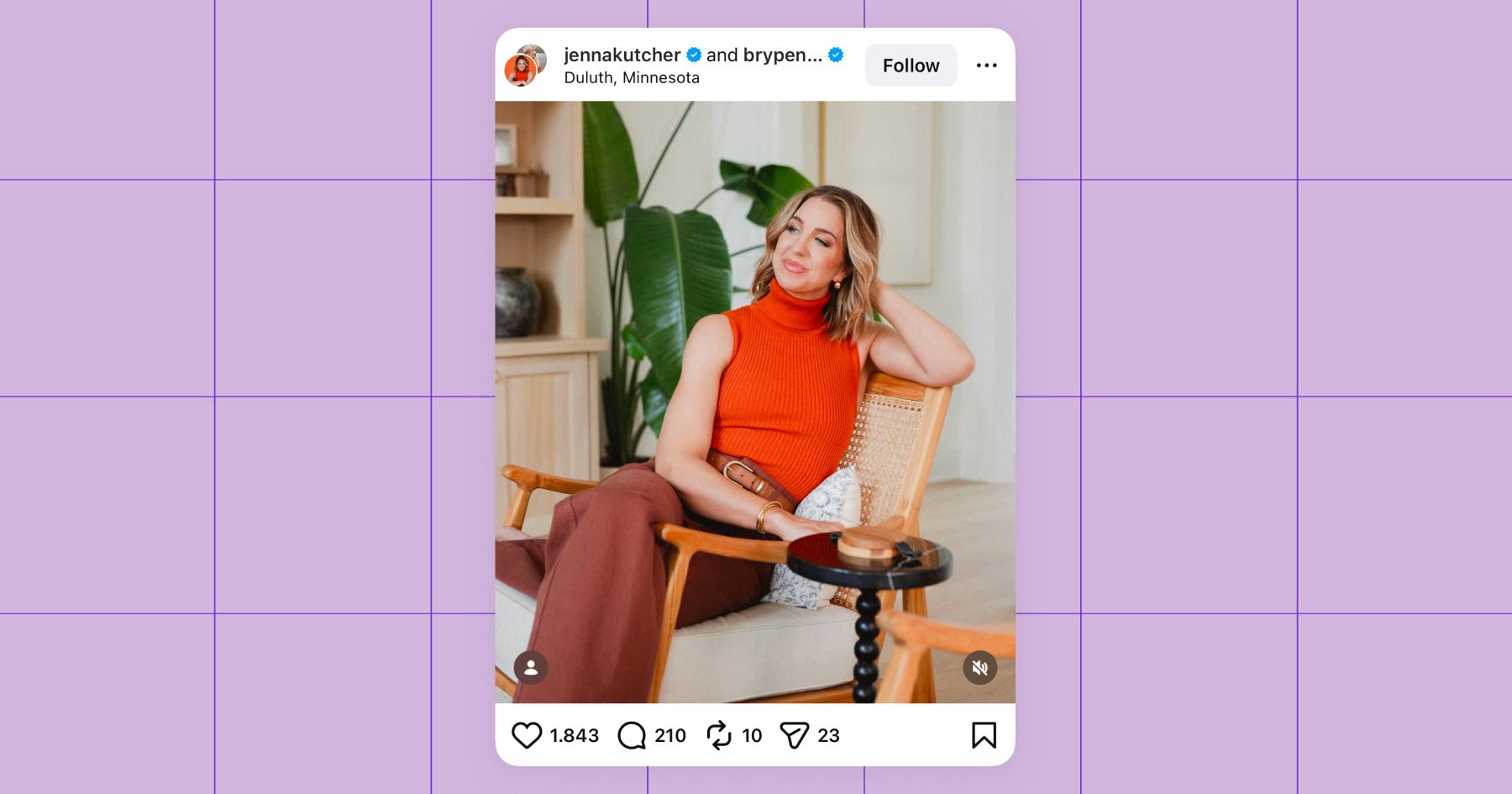 Screenshot from Jenna Kutcher's Instagram profile
