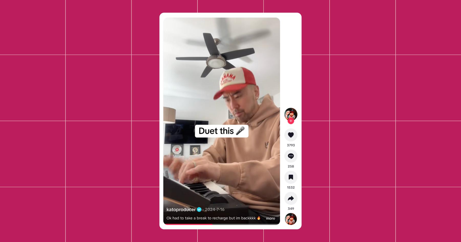 Screenshot of Duet video on TikTok