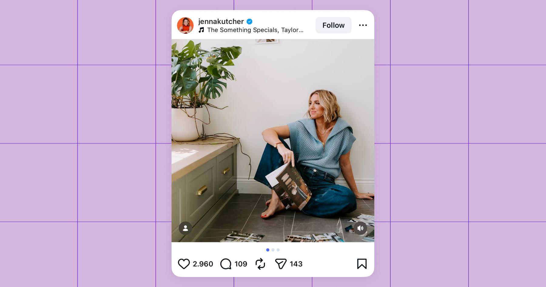 Screenshot from Jenna Kutcher's Instagram profile