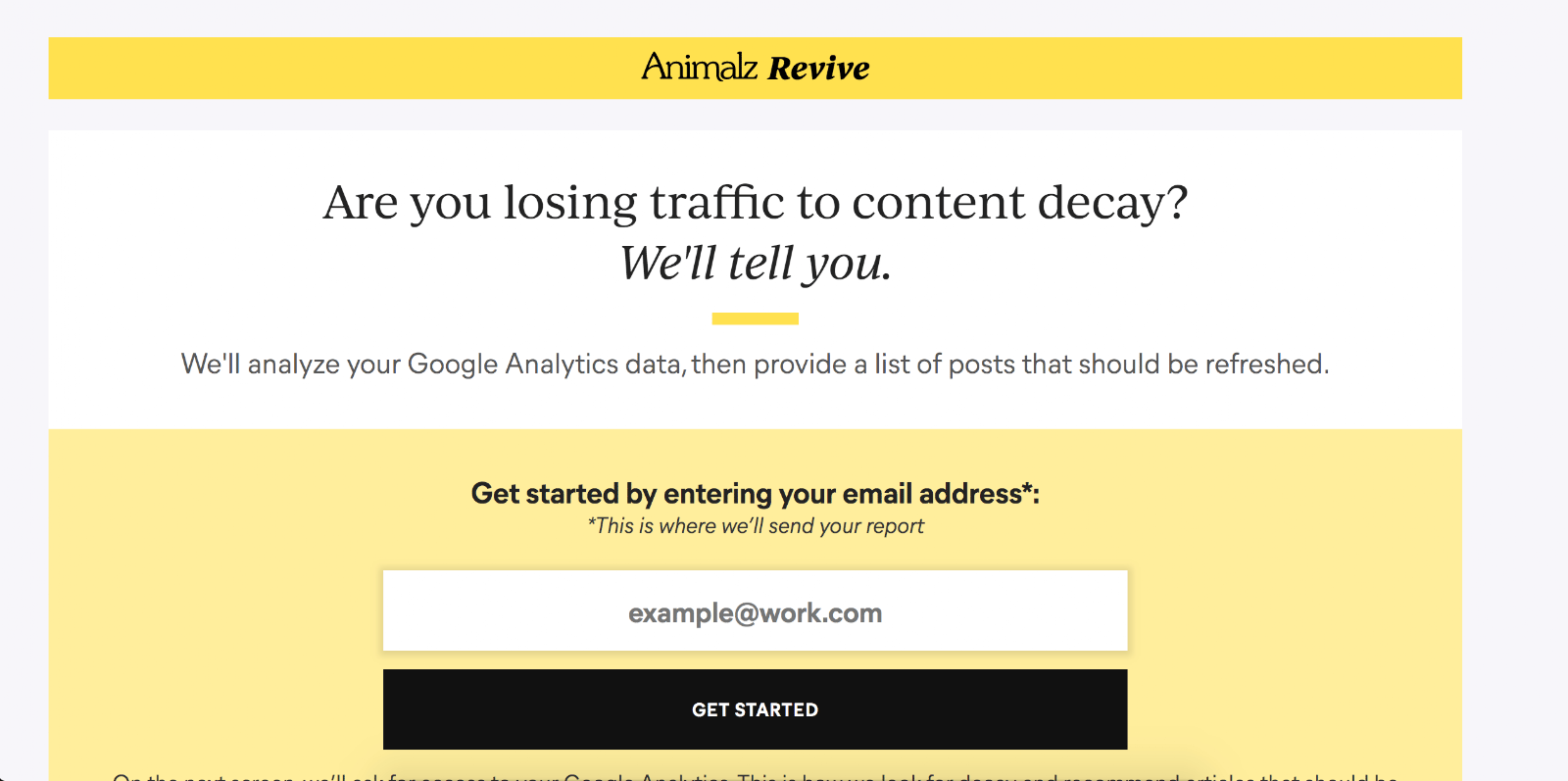 Top Marketing Tool Example #3 - Revive by Animalz | 16 Powerful Marketing Tools You Haven’t Considered (But Probably Should)