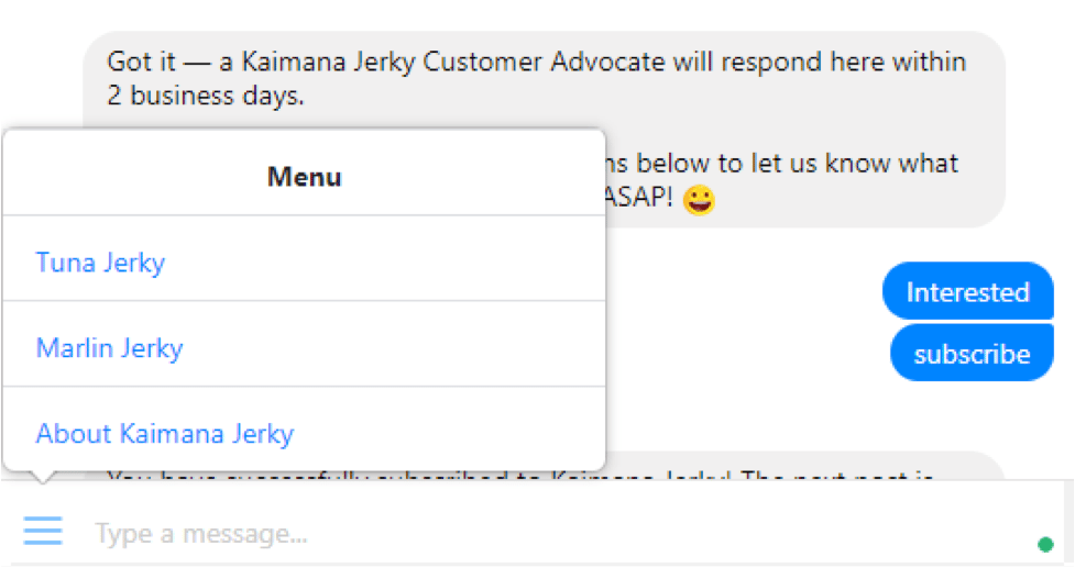 5 of the Best Facebook Chatbots to Play With - Kaimana Jerky