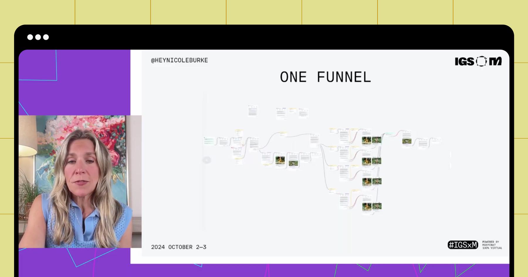 Screenshot of a Manychat automation from a previous Instagram Summit by Manychat