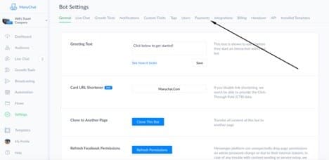 Manychat Payments Feature Update