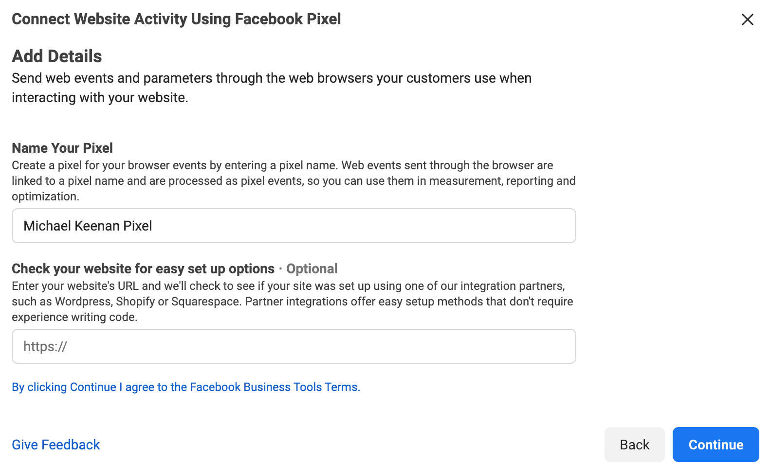 Connecting Website Activity Using Facebook Pixel