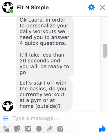 Fit N Simple Physique Builder Quiz | eCommerce Funnel Step 2: Engage