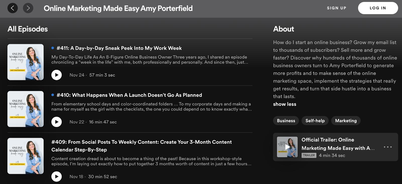 best marketing podcast: online marketing made easy