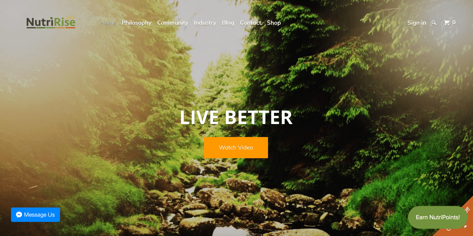 Manychat button widget example" NutriRise