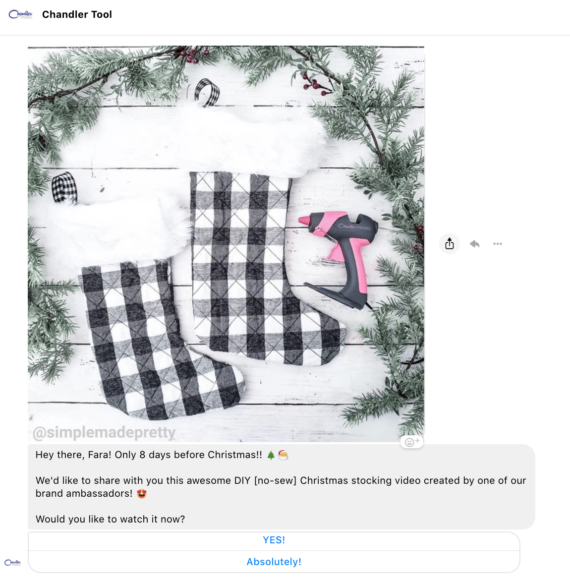 Chandler Tools Christmas example
