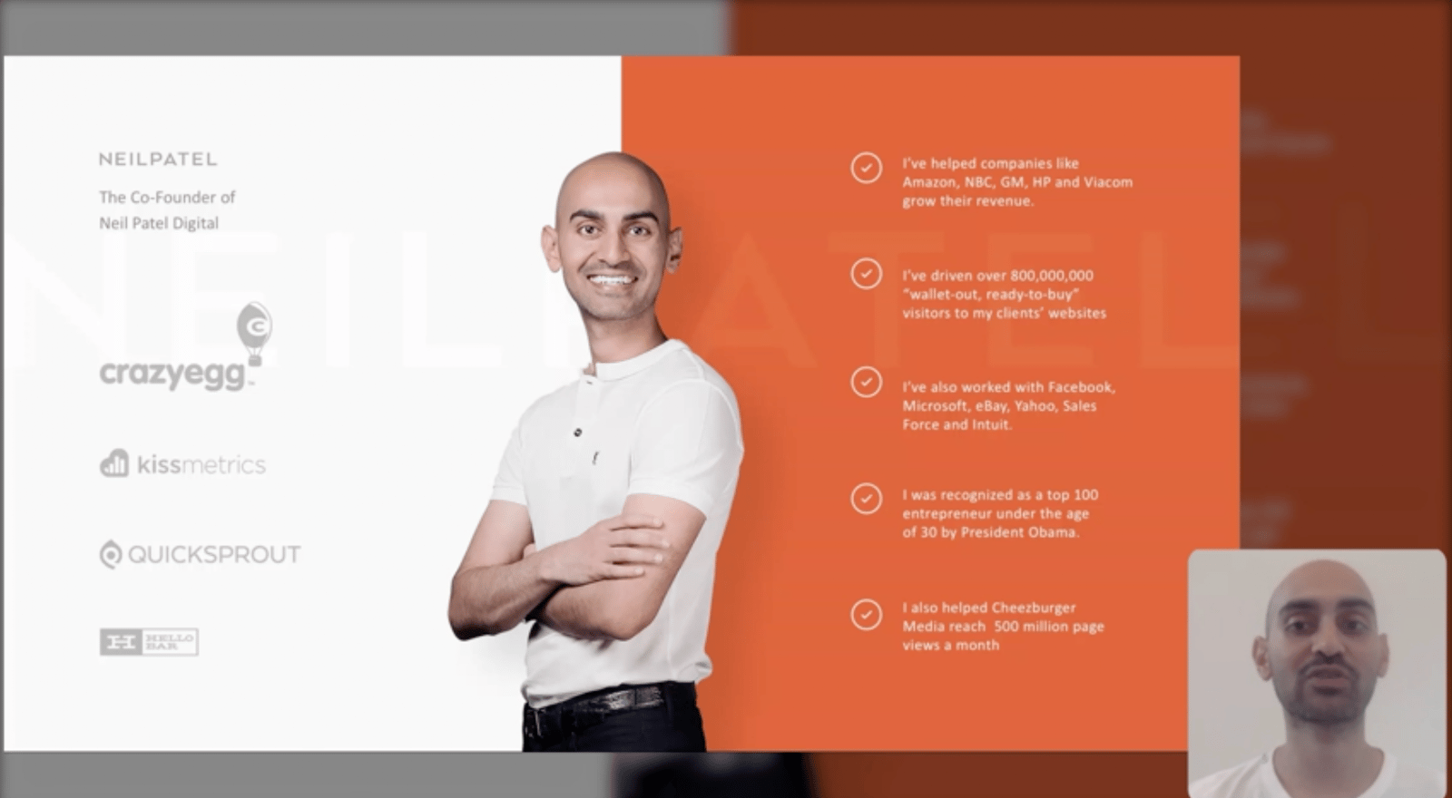 Neil Patel speaking at Conversations 2020 Day 3