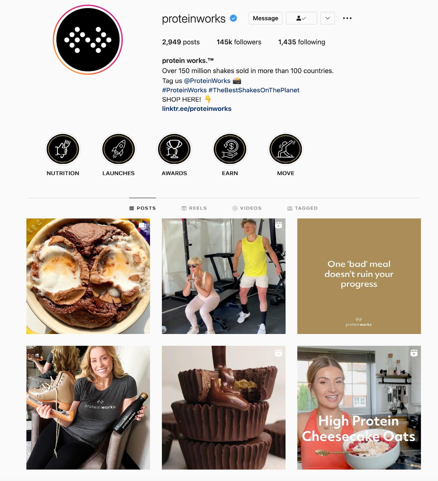 proteinworks ig aesthetic