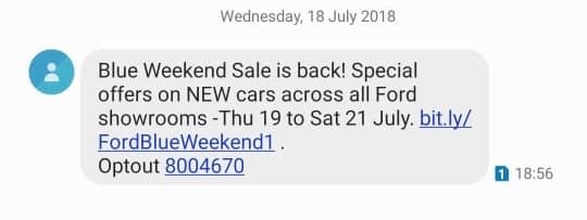 text message example
