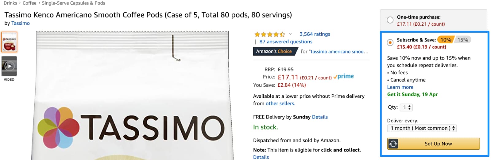 Amazon product page example