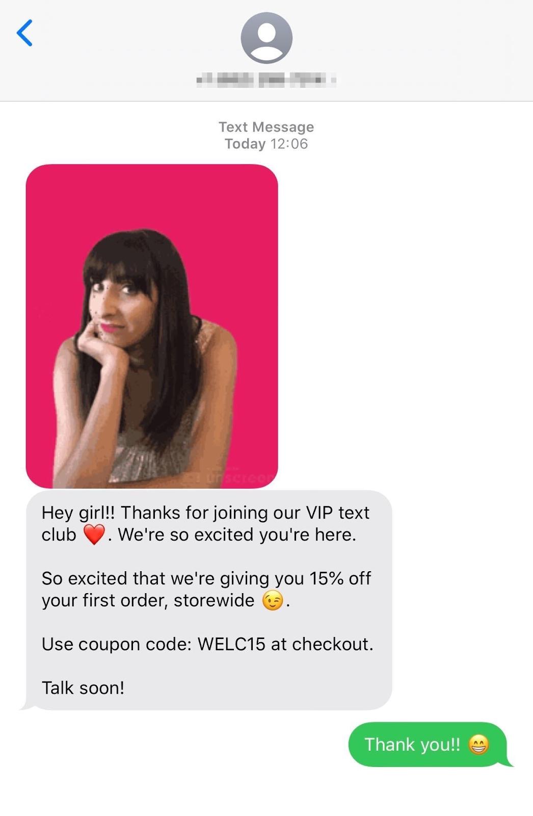 Welcome series using Manychat SMS
