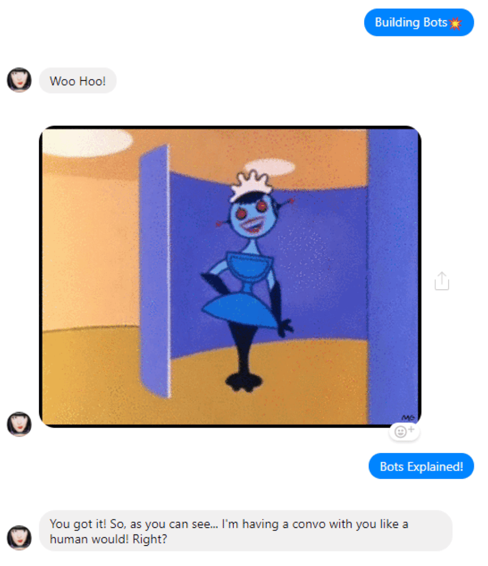 how Molly Mahoney engages visitors using Manychat bots