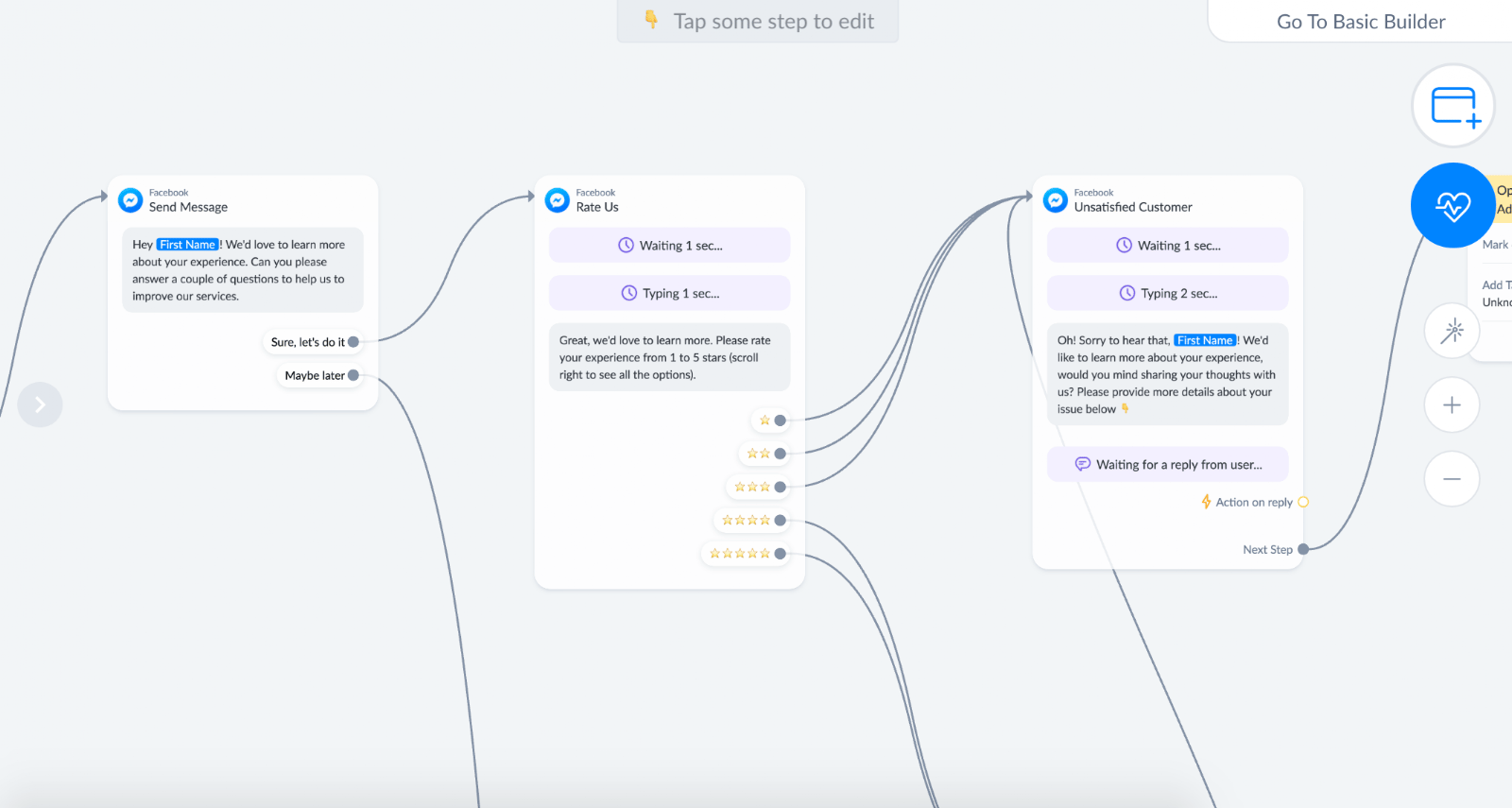 Getting customer feedback for product in Manychat flow