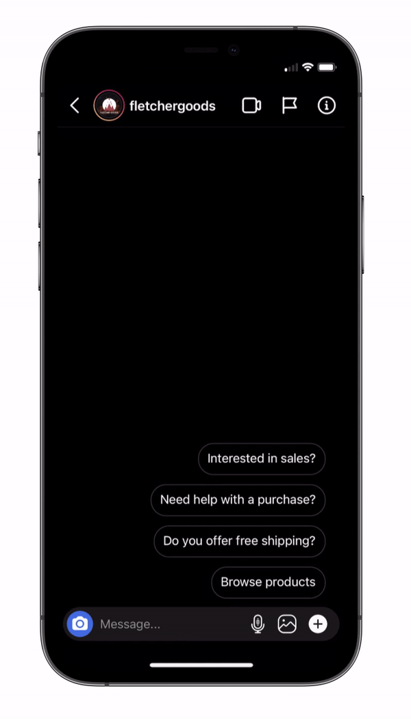 IG automation example by Manychat