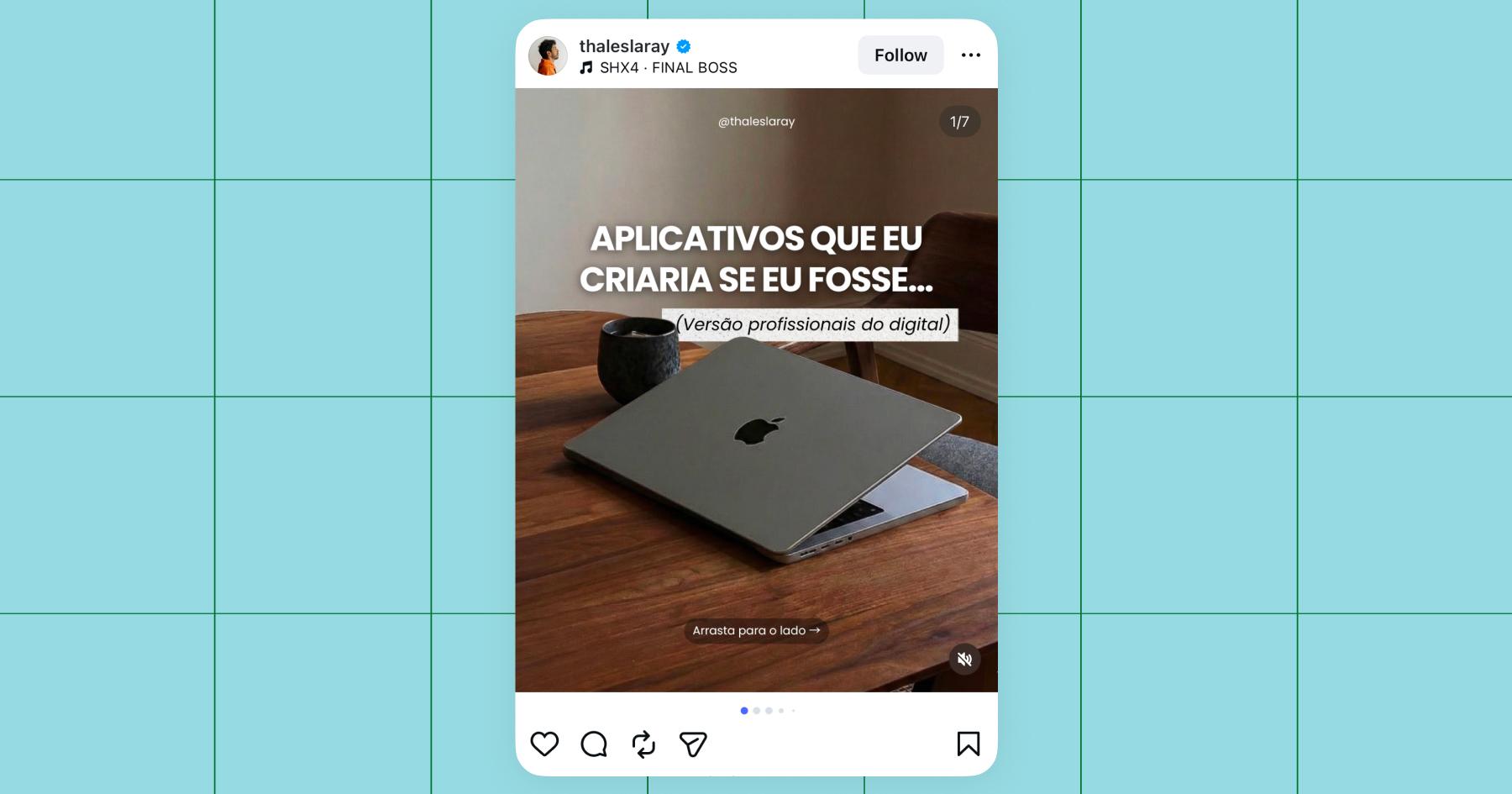 Screenshot of Thales Laray on Instagram