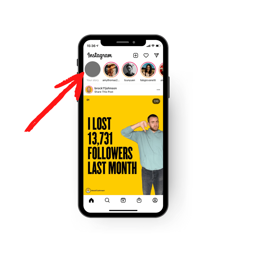 creating instagram poll step 1