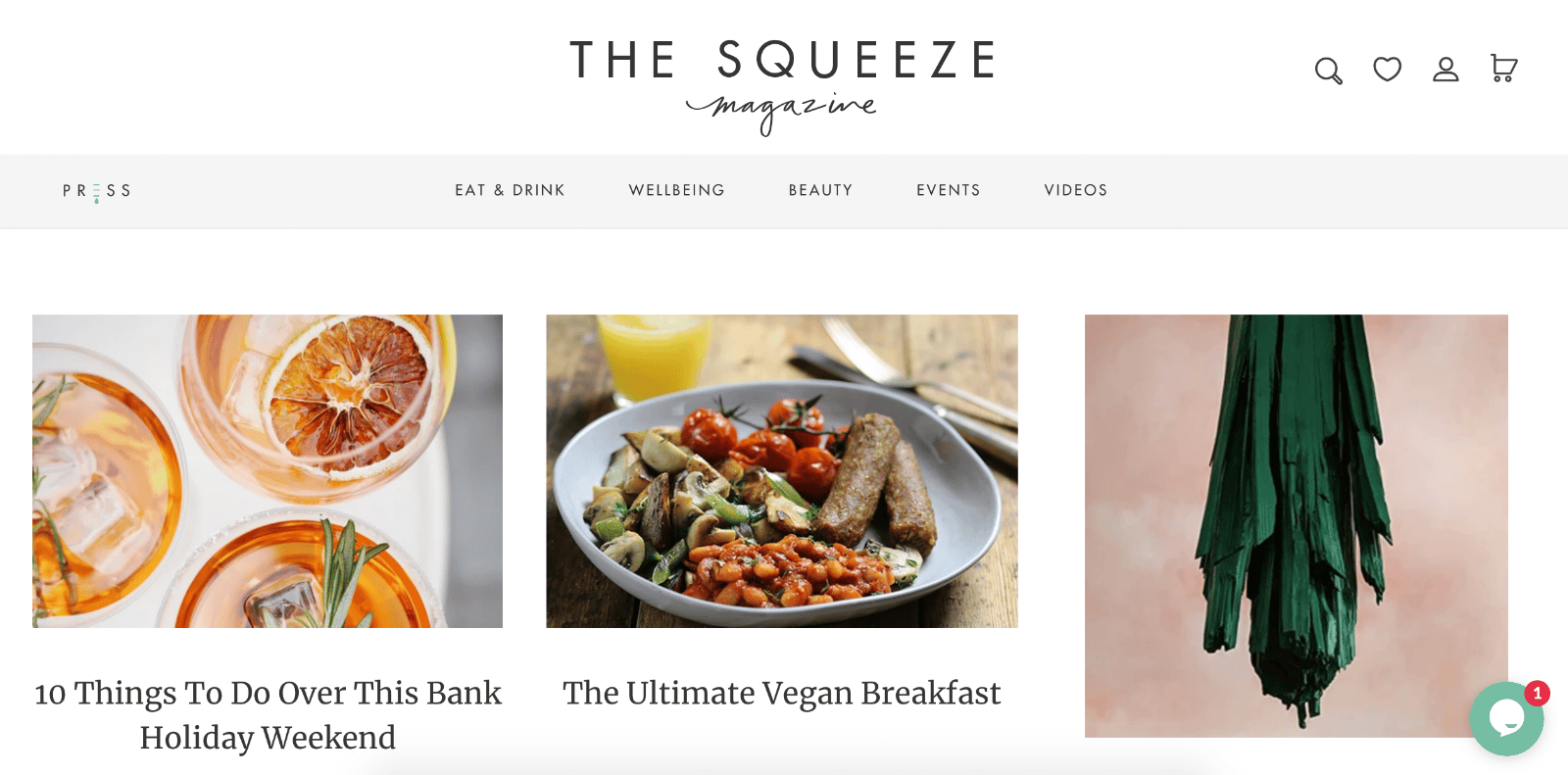 Example of eCommerce blog